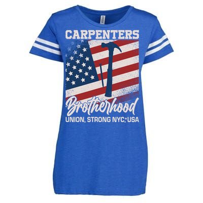 Capenters Brotherhood Union Strong NYC USA Enza Ladies Jersey Football T-Shirt