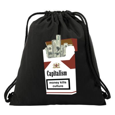 Capitalism Money Kills Culture Drawstring Bag