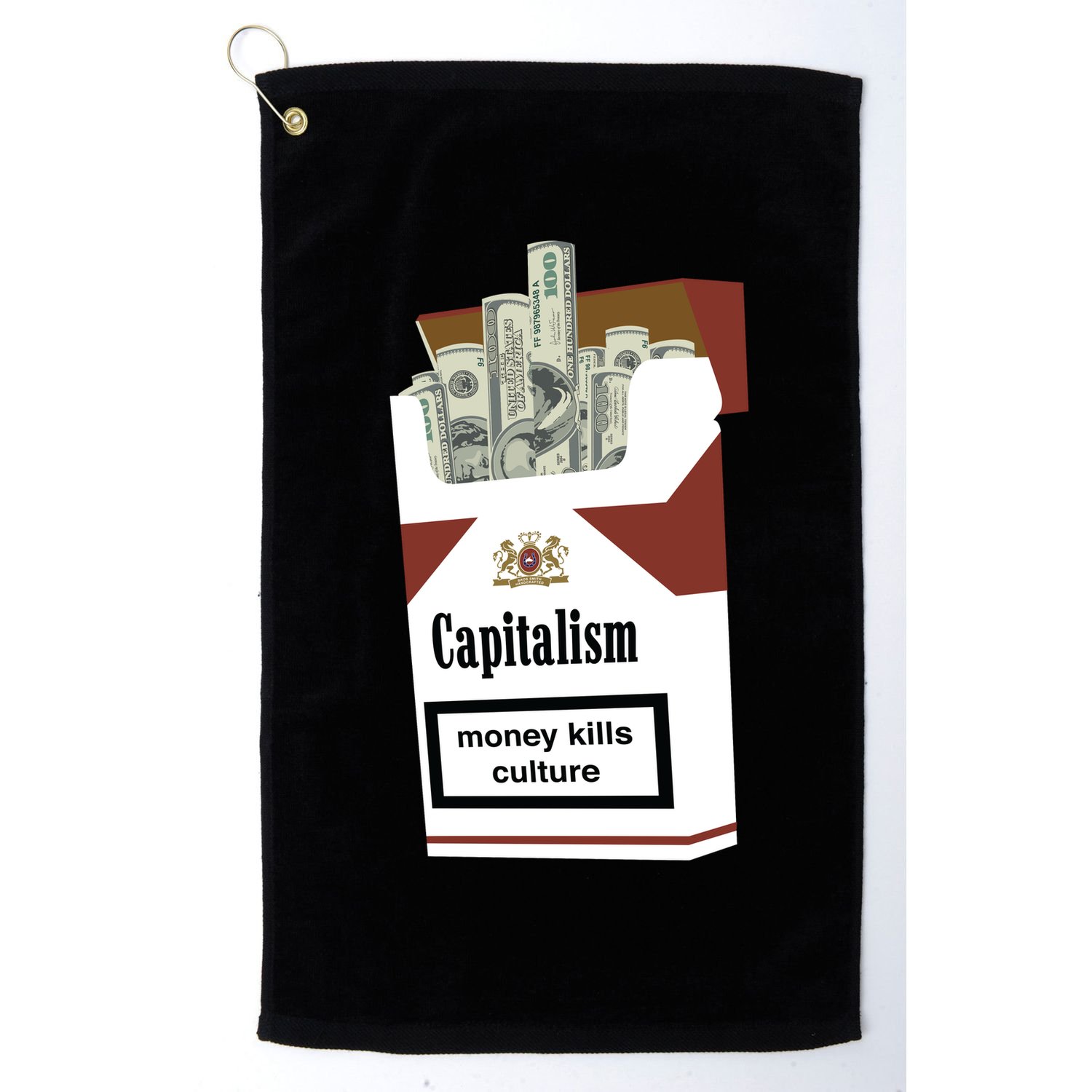 Capitalism Money Kills Culture Golf Towel