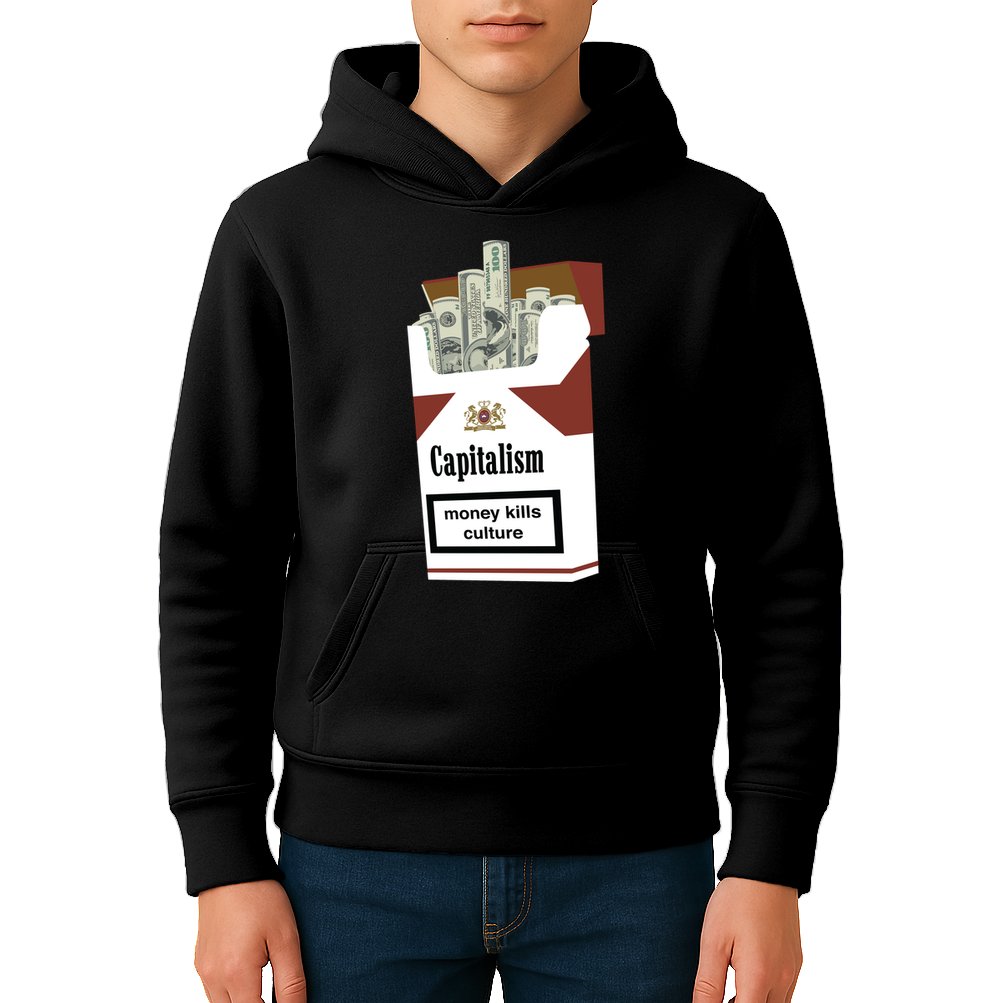 Capitalism Money Kills Culture Kids Hoodie