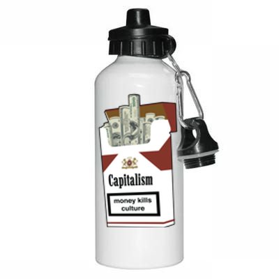 Capitalism Money Kills Culture Aluminum Water Bottle 