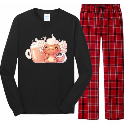 Cappuccino Axolotl Long Sleeve Pajama Set