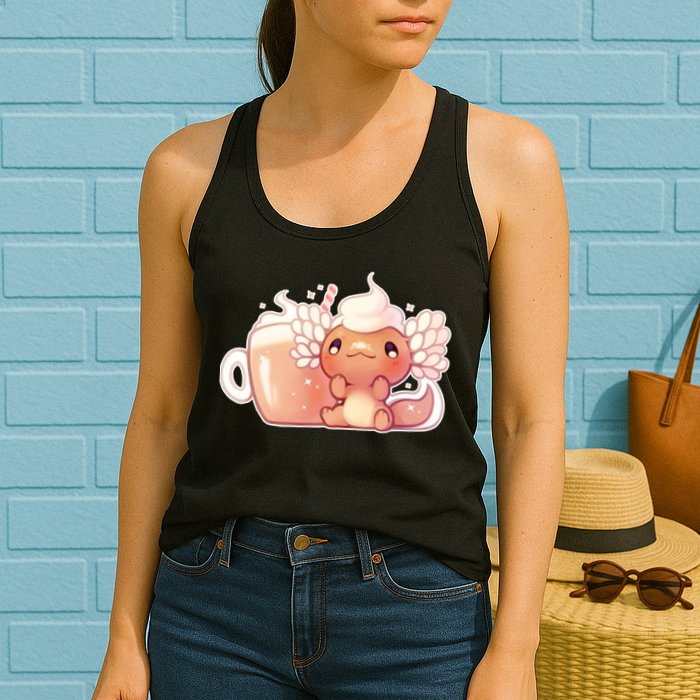 Cappuccino Axolotl Womens Tank Top