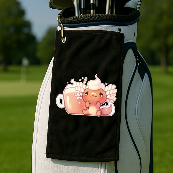 Cappuccino Axolotl Golf Towel