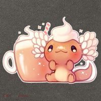 Cappuccino Axolotl Cotton Canvas Backpack
