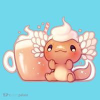 Cappuccino Axolotl Button