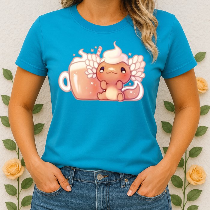 Cappuccino Axolotl Womens T-Shirt