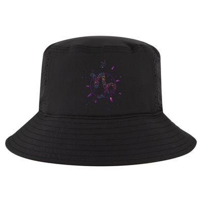 Capricorn Floral Zodiac Cool Comfort Performance Bucket Hat