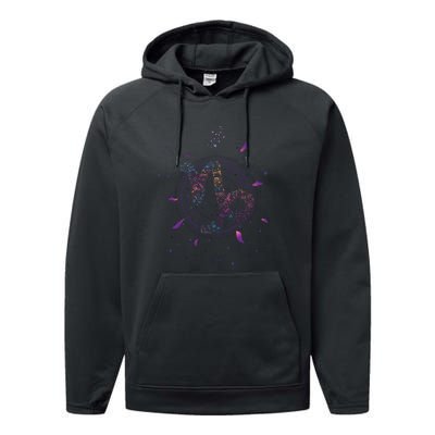 Capricorn Floral Zodiac Performance Fleece Hoodie