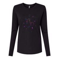 Capricorn Floral Zodiac Womens Cotton Relaxed Long Sleeve T-Shirt