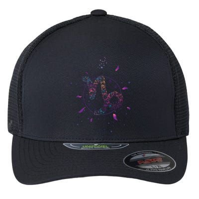 Capricorn Floral Zodiac Flexfit Unipanel Trucker Cap