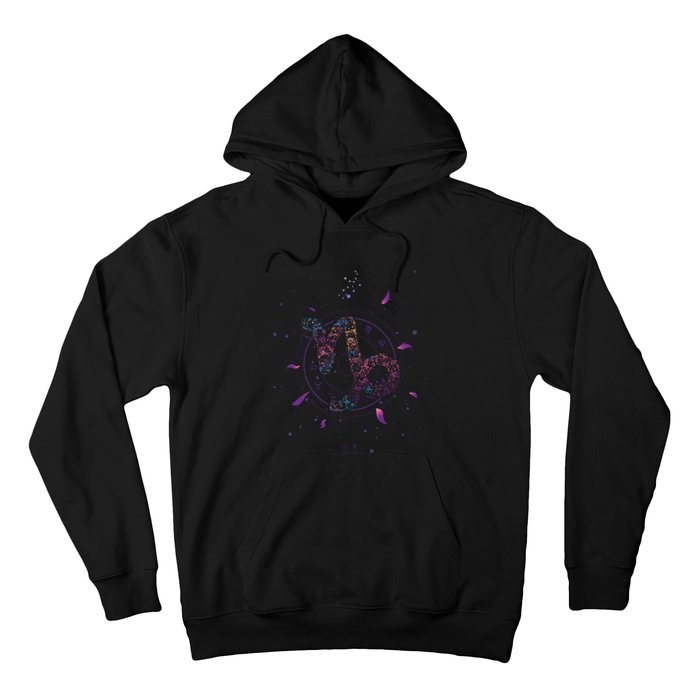 Capricorn Floral Zodiac Hoodie