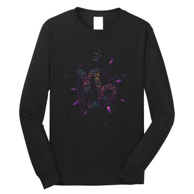 Capricorn Floral Zodiac Long Sleeve Shirt