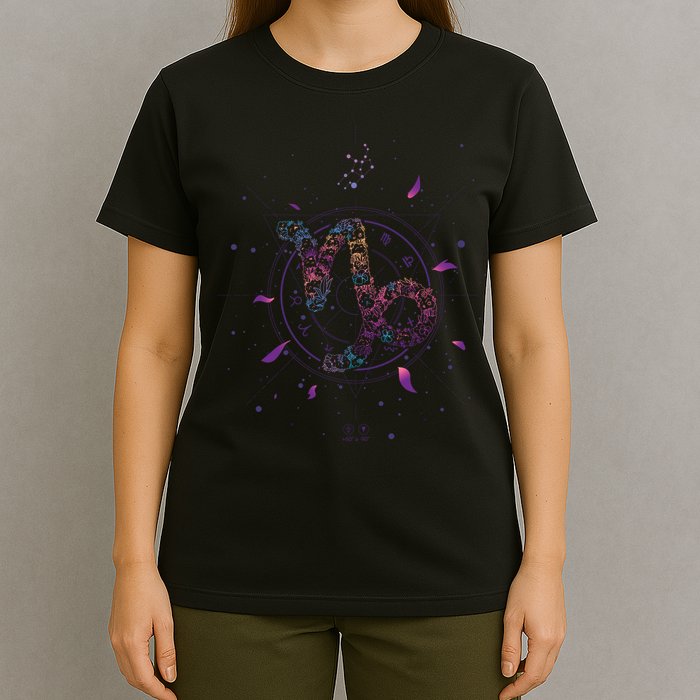 Capricorn Floral Zodiac T-Shirt