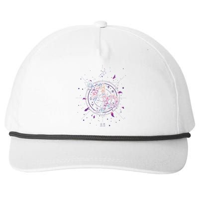 Capricorn Floral Zodiac Snapback Five-Panel Rope Hat