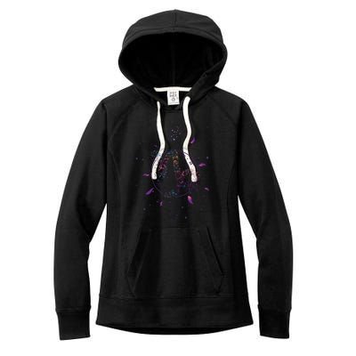 Capricorn Floral Zodiac Women's Fleece Hoodie