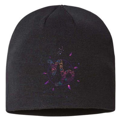 Capricorn Floral Zodiac Sustainable Beanie