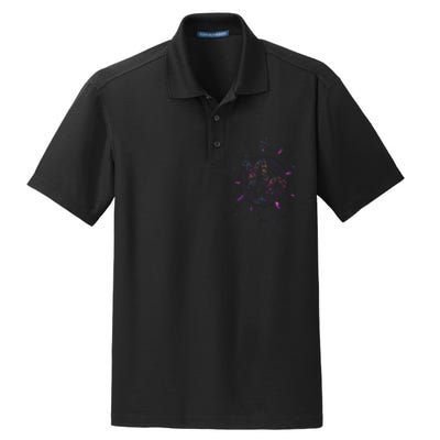 Capricorn Floral Zodiac Dry Zone Grid Polo