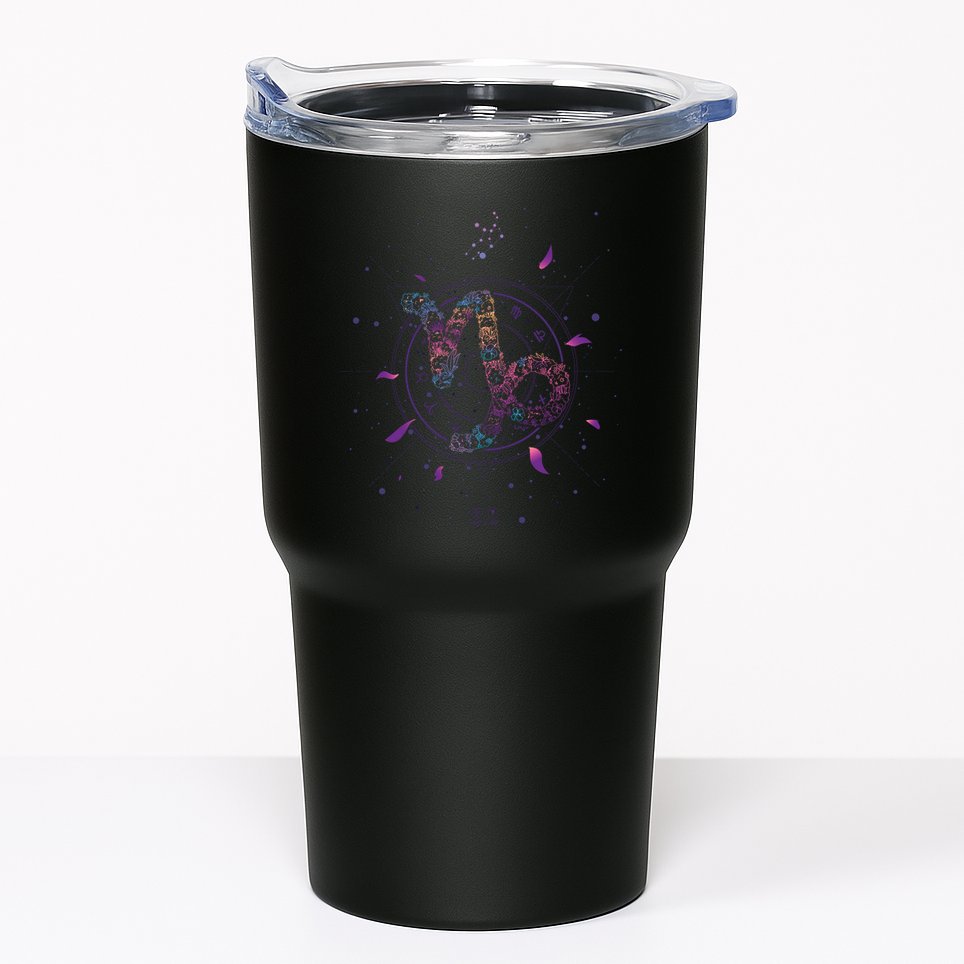 Capricorn Floral Zodiac Tumbler
