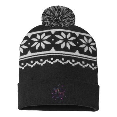 Capricorn Floral Zodiac USA-Made Snowflake Beanie