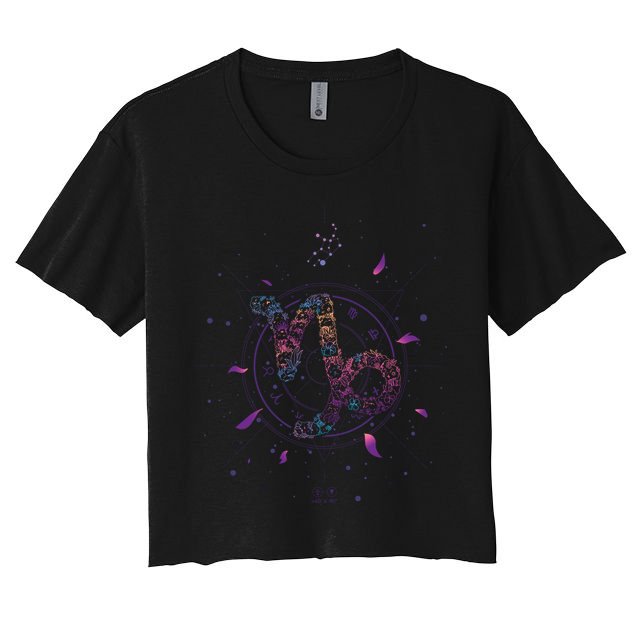 Capricorn Floral Zodiac Crop Top