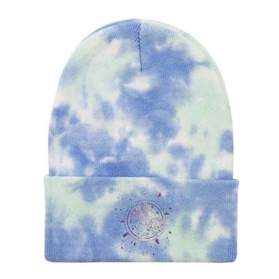 Capricorn Floral Zodiac Tie Dye 12in Knit Beanie