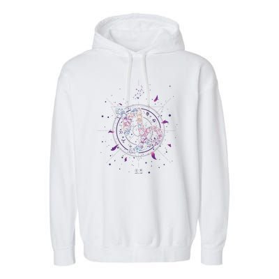 Capricorn Floral Zodiac Garment-Dyed Fleece Hoodie