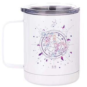 Capricorn Floral Zodiac 12 oz Stainless Steel Tumbler Cup