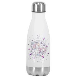 Capricorn Floral Zodiac Stainless Steel Insulated Water Bottle