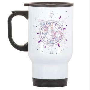 Capricorn Floral Zodiac Stainless Steel Travel Mug