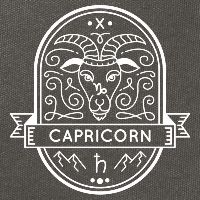 Capricorn Zodiac Symbol Design Cotton Canvas Backpack