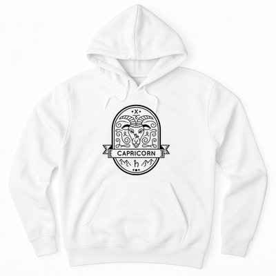 Capricorn Zodiac Symbol Design Hoodie