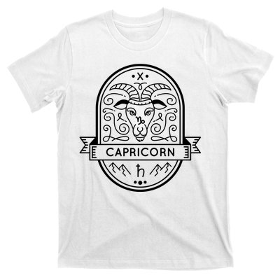 Capricorn Zodiac Symbol Design T-Shirt