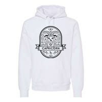 Capricorn Zodiac Symbol Design Premium Hoodie