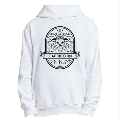 Capricorn Zodiac Symbol Design Urban Pullover Hoodie