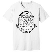 Capricorn Zodiac Symbol Design Premium T-Shirt