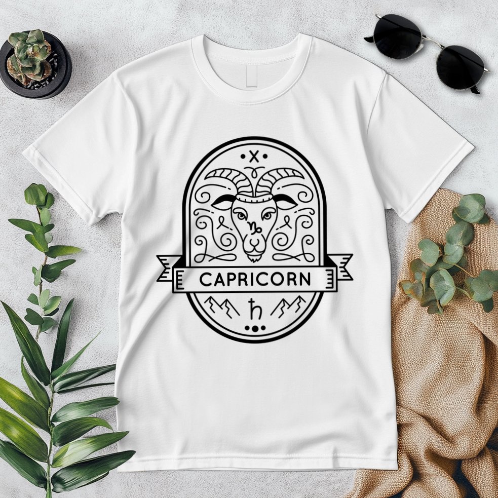Capricorn Zodiac Symbol Design Premium T-Shirt