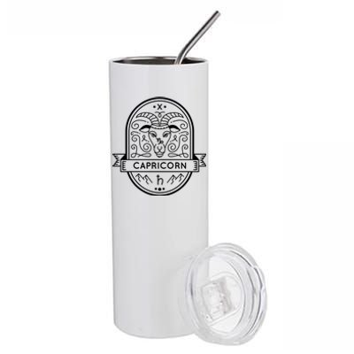 Capricorn Zodiac Symbol Design Stainless Steel Tumbler