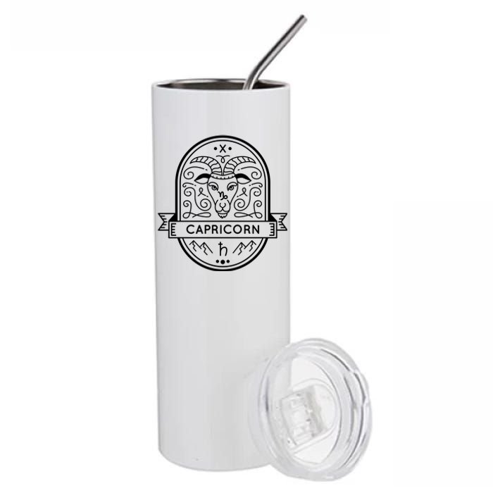 Capricorn Zodiac Symbol Design Stainless Steel Tumbler