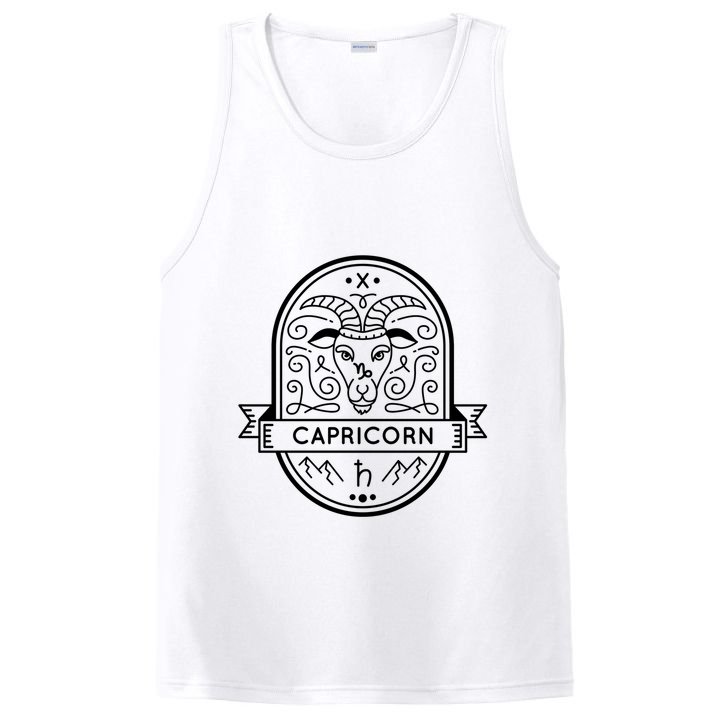 Capricorn Zodiac Symbol Design PosiCharge Competitor Tank