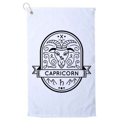 Capricorn Zodiac Symbol Design Golf Towel