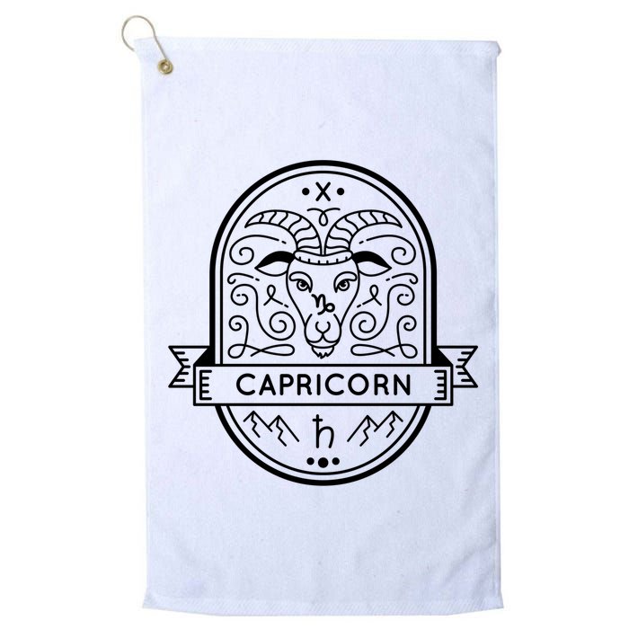 Capricorn Zodiac Symbol Design Golf Towel