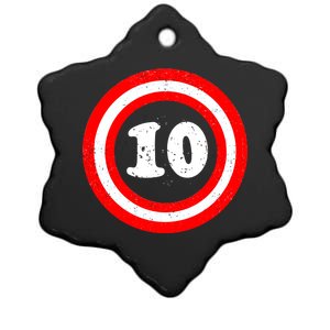 Captain 10th Birthday Ceramic Star Ornament