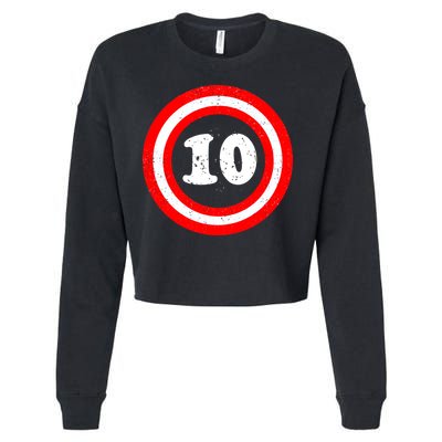 Captain 10th Birthday Cropped Pullover Crew