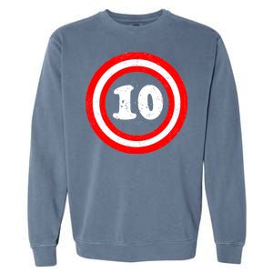 Captain 10th Birthday Garment-Dyed Sweatshirt