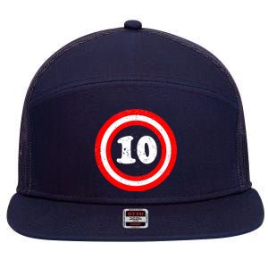 Captain 10th Birthday 7 Panel Mesh Trucker Snapback Hat