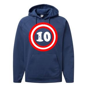 Captain 10th Birthday Performance Fleece Hoodie