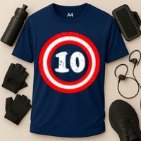 Captain 10th Birthday Cooling Performance Crew T-Shirt