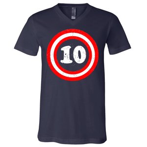 Captain 10th Birthday V-Neck T-Shirt