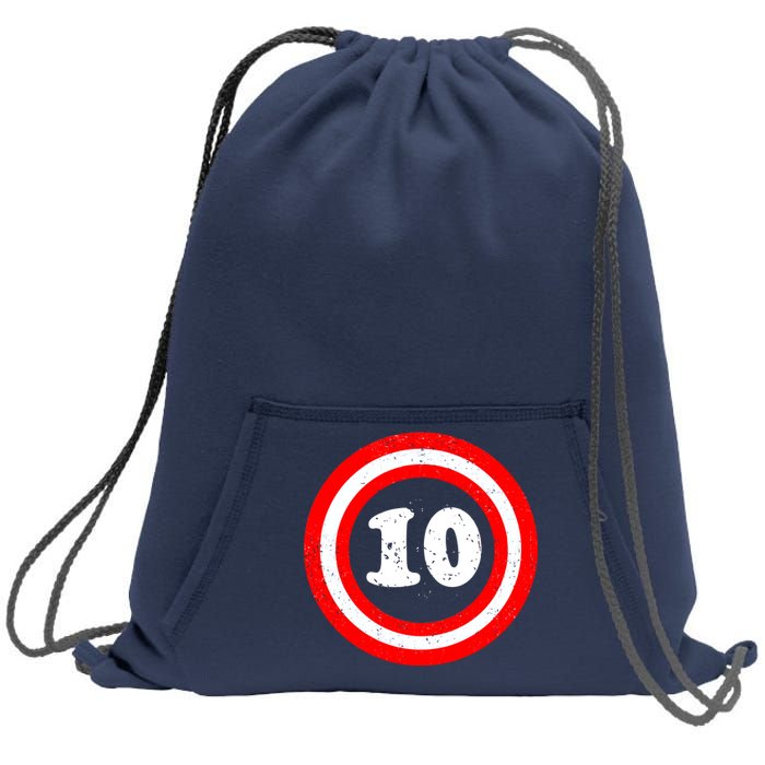 Captain 10th Birthday Sweatshirt Cinch Pack Bag